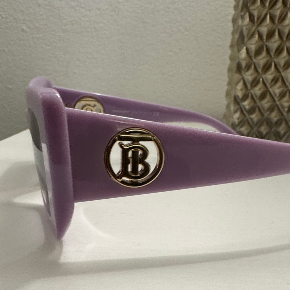Burberry Purple Sunglasses with Gold Accent - Picture 3 of 6